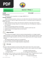 Math 8 Week 3 Quarter 4