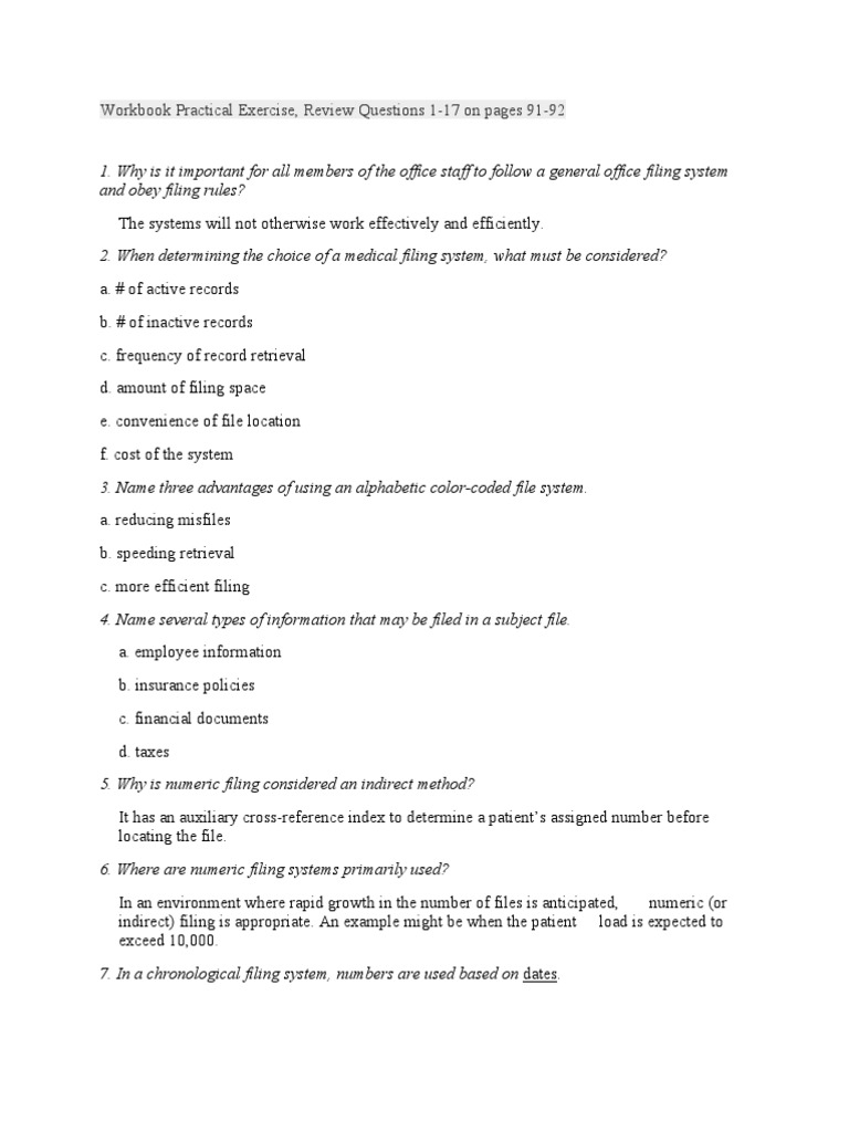 Medical Office Filing System Guide | PDF | Computer File | Computing