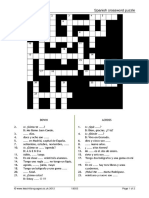 Spanish Language Crossword Puzzle Introduction