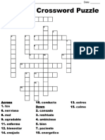 Spanish Language Crossword Puzzle