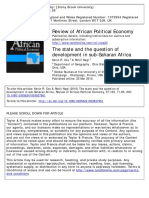 Review of African Political Economy: To Cite This Article: Kevin R. Cox & Rohit Negi (2010) The State and The Question of
