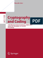 Cryptography and Coding: Martin Albrecht