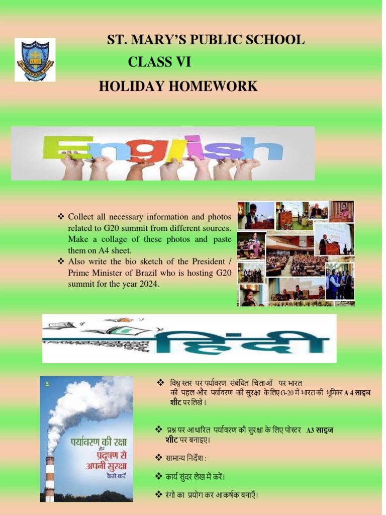 Class Vi Holidays Homework New 1 Pdf Global Politics Economies