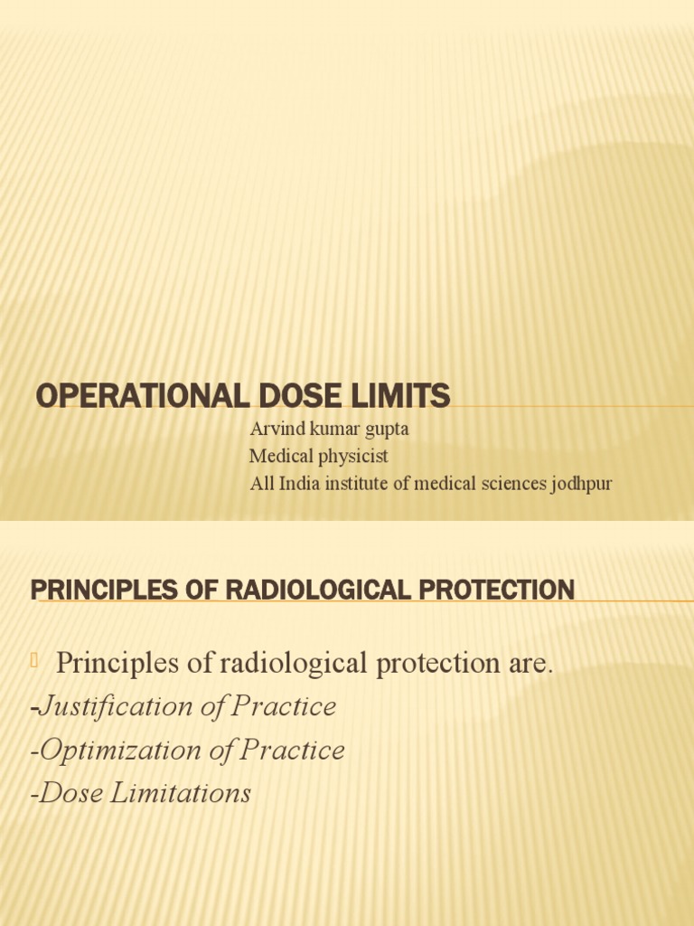 Dose Limits PDF Radiation Protection Absorbed Dose