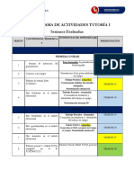 Cronograma de Actividades Tutoría I