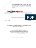 La Cohesión Salida de Campo Y Geografía Como Recurso Educativo