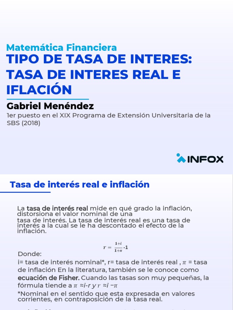 Tipo de Tasa de Interes Tasa de Interes Real e Iflación | PDF | Derecho