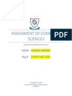 Assignment of CS 14 Oct 2019