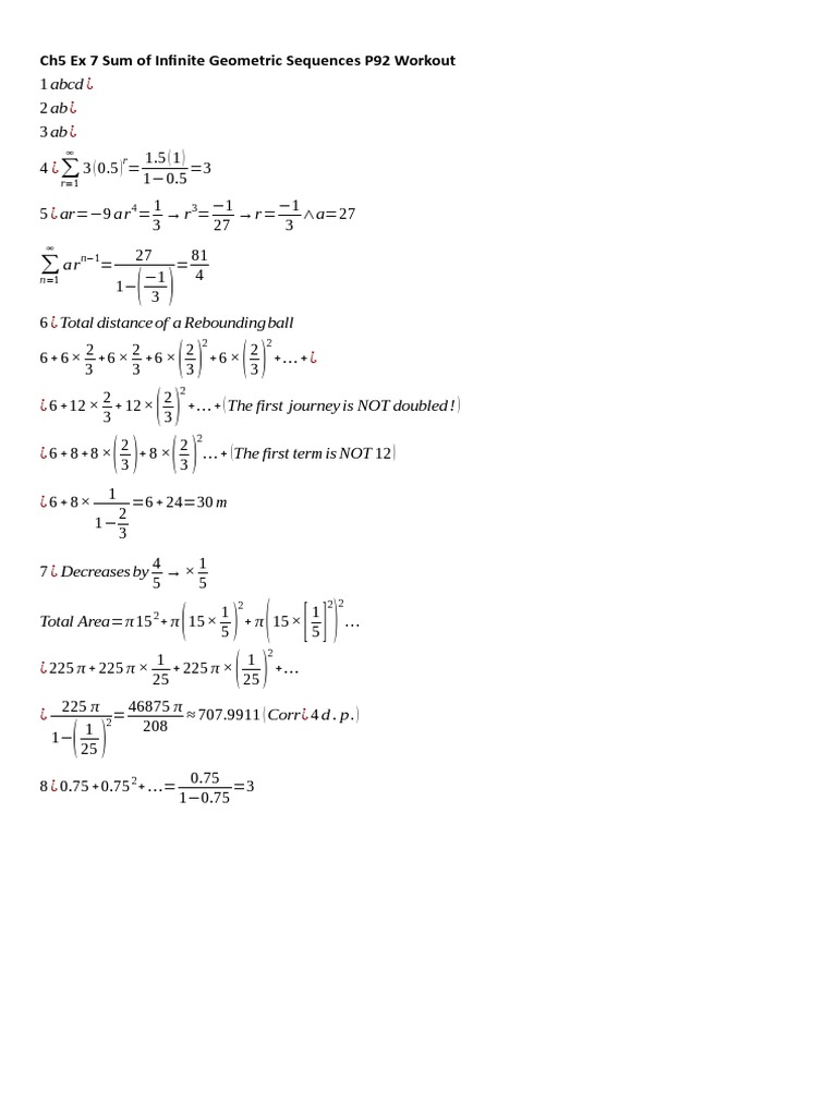 Sum Of Infinite Agp