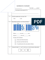 Maths Survey Test STD 5