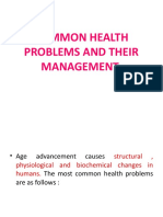 Mon Health Problems and Management of Elderly