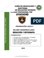 Silabo Redacción y Ortografía PNP Ayacucho