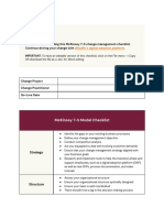 McKinsey 7-S Model Checklist