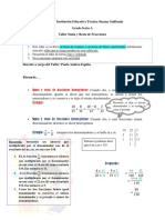 Taller 2 Suma y Resta de Fracciones 6A