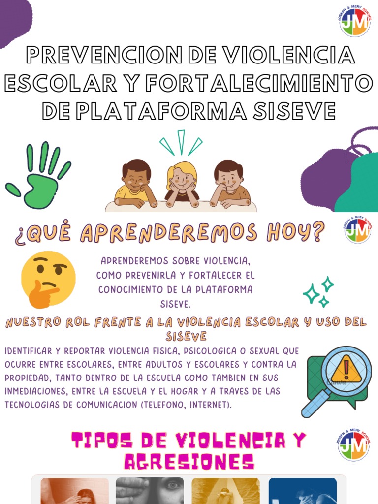 Prevención de Violencia Escolar y SISEVE | PDF | Violencia | Acoso ...