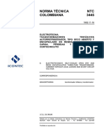 NTC 3445 - Transformadores Tipo Seco en MT