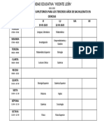 Horario - Exámenes Supletorios - 3ros Ciencias