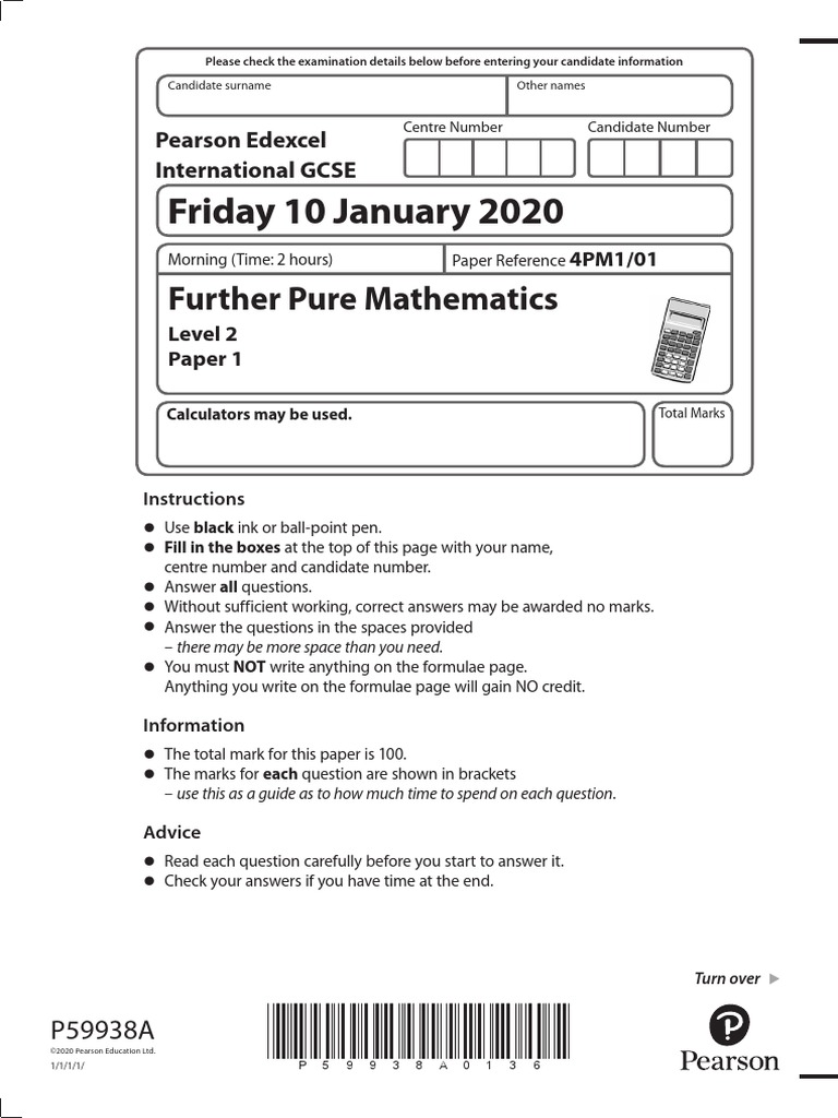 Further Pure Math Exam Guide | PDF