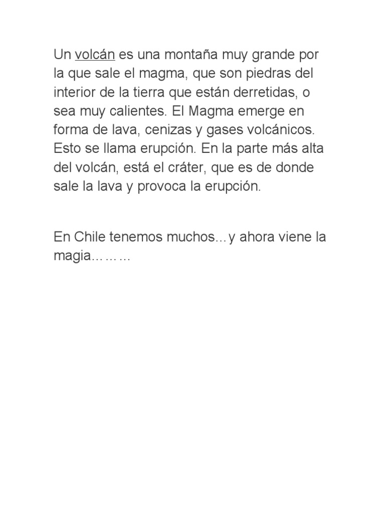 Tarea Del Volcan Pdf