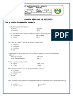 5to Examen Mensual de Biología 30-11-21