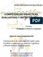 Competencias Didácticas, Evaluativas y Metacognitivas