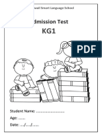 Admission Test KG1