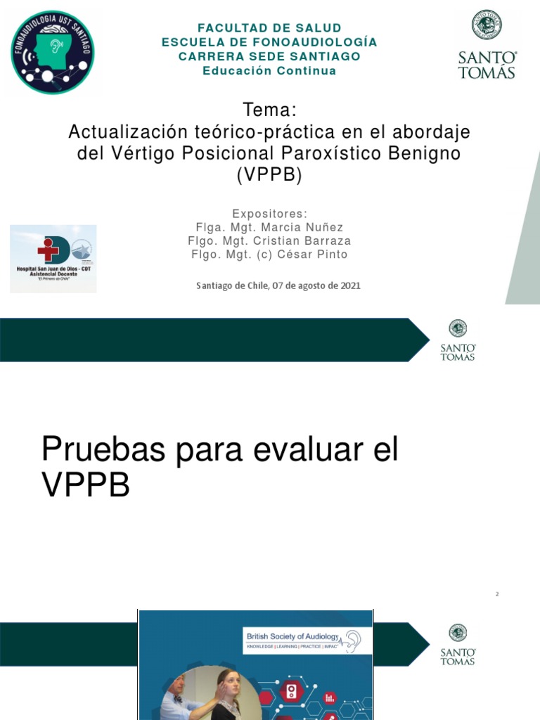 Evaluación Del VPPB | PDF | Medicina CLINICA | Otología