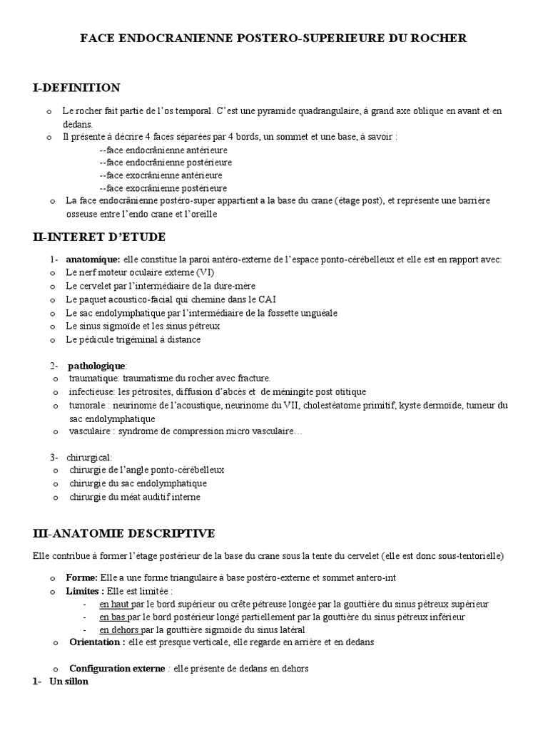 Face Endocranienne Postero | PDF | Tête et cou chez l'humain | Anatomie ...