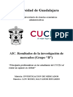 AIC. Resultados de La Investigación de Mercados