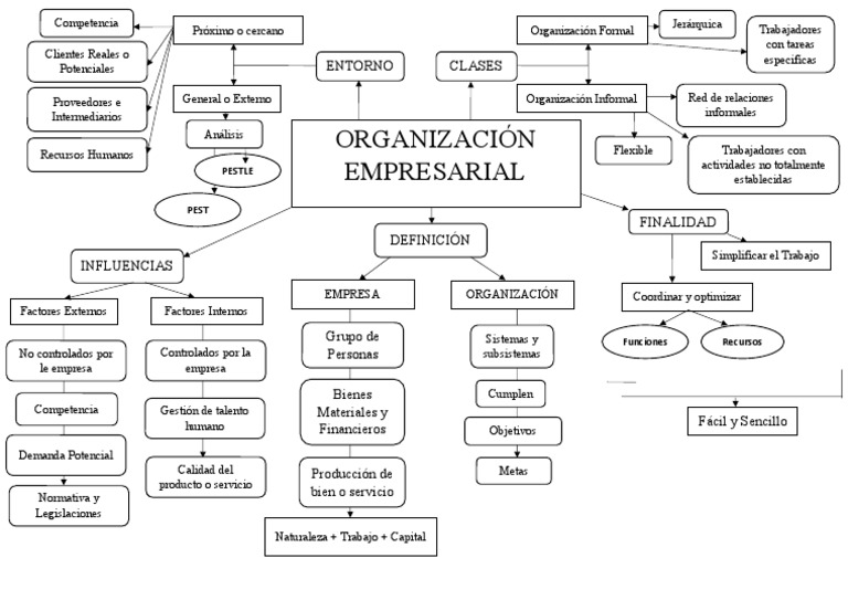 Mapa Mental Organizacion Empresarial | PDF | Business | Economias