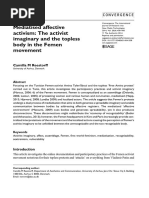 Mediatised Affective Activism: The Activist Imaginary and The Topless Body in The Femen Movement