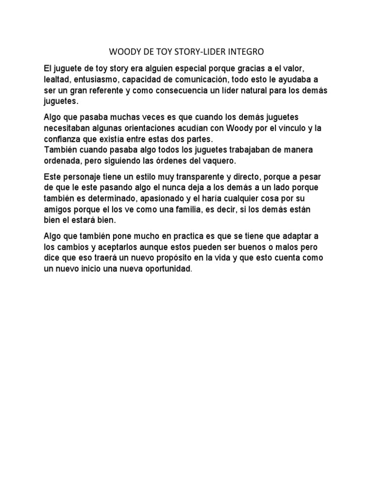 Woody de Toy Story | PDF