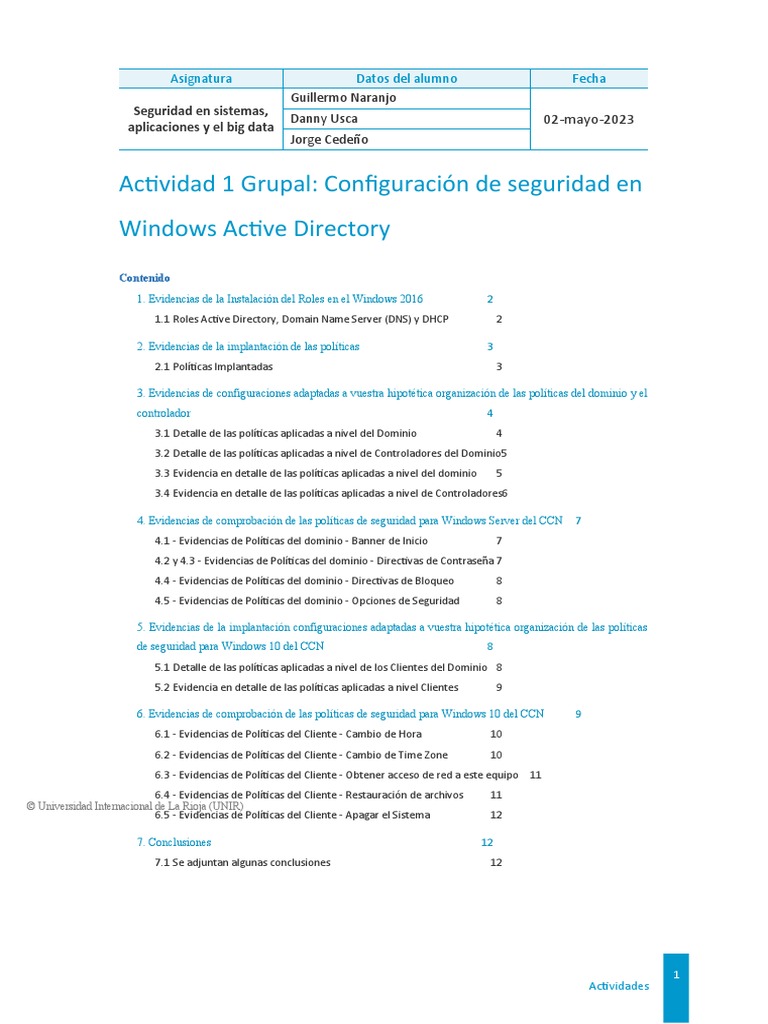 Seguridad en Windows Active Directory | PDF | Directorio Activo ...