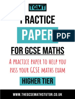 Practice Paper Bonus Higher