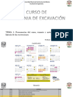 TEMA 1. Presentación Del Calendario - Temario y Método de Evaluación - Historia de Las Excavaciones