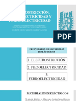 Electrostricción, Piezoelectricidad y Ferroelectricidad