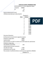 Costo de Capital Promedio Ponderado Y Tecnicas de Evaluacion de Proyectos