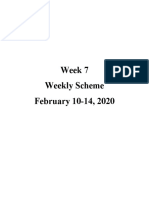 Week 7 February 10, 2020