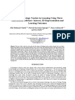 Prospective Biology Teacher in Learning Using Three-Dimensional Software: Interest, 3D Representation and Learning Outcomes