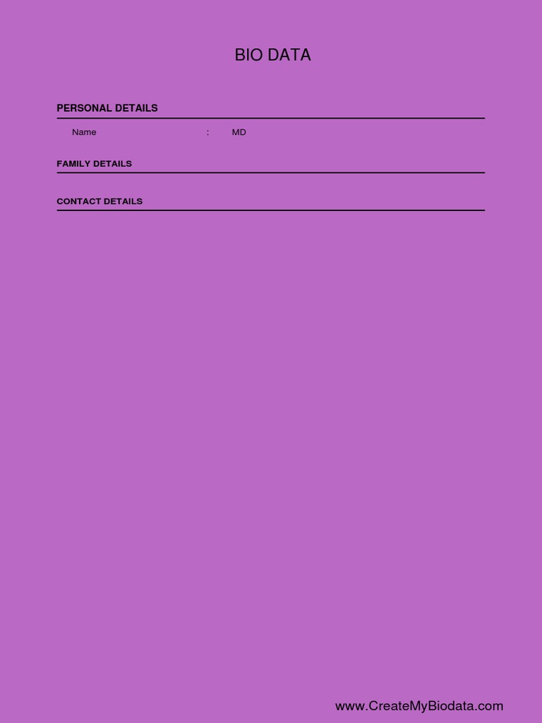 Biodata Creation Overview | PDF | Computer Data | Computing