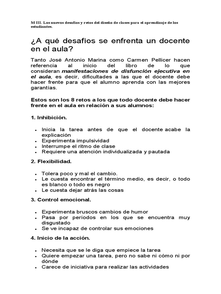 Retos actuales del docente en el aula | PDF | Maestros | Enseñando