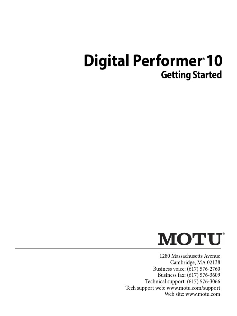 Digital Performer Getting Started | PDF | 64 Bit Computing | Usb