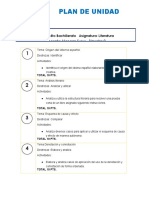 Plan de Unidad: Grado: 4to Bachillerato Asignatura: Literatura Docente: Maegan Suruy Bimestre:2