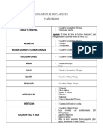 Lista de Útiles Escolares 2023 5° Año