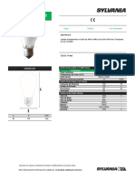 Incandescente 100W: Especificaciones Fotométricas Dimensiones