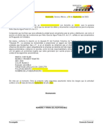 Carta Responsiva Vehiculo - Obregon