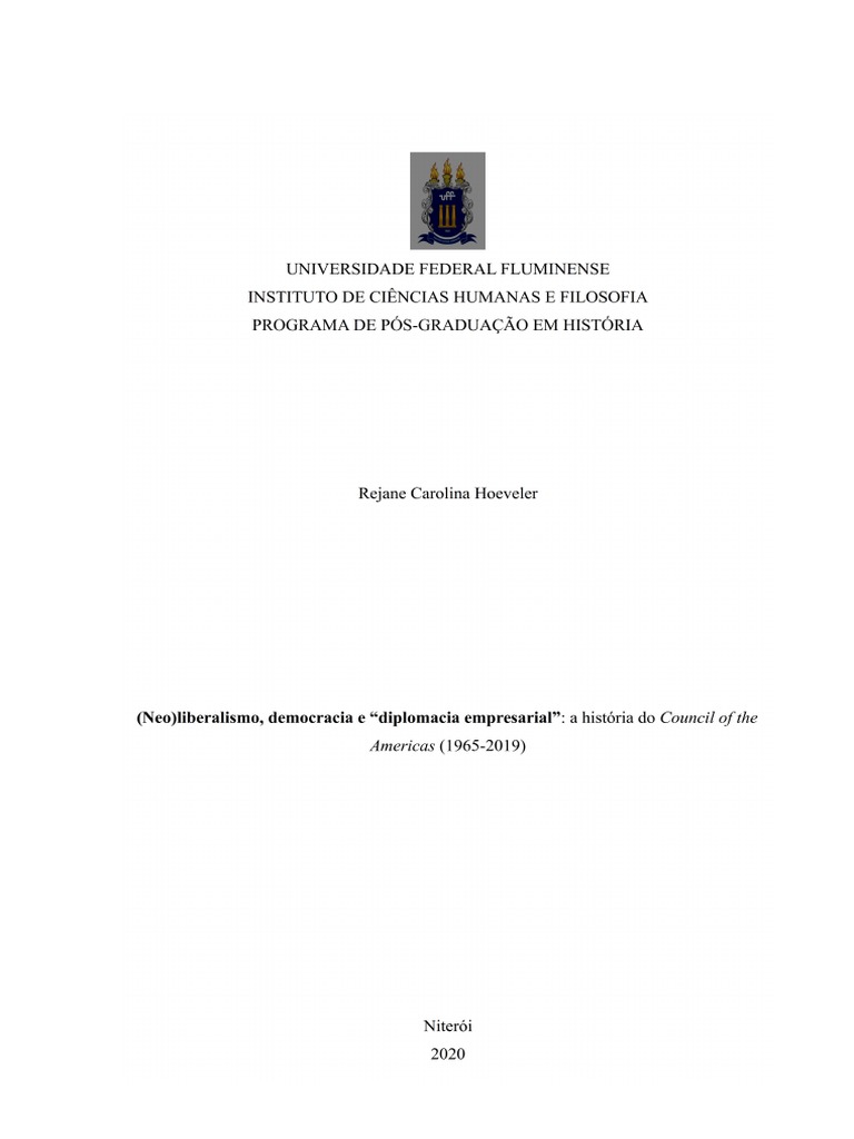 Neoliberalismo Democracia e Diplomacia Empresarial, PDF, Chile