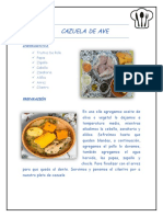 Receta Cazuela de Ave