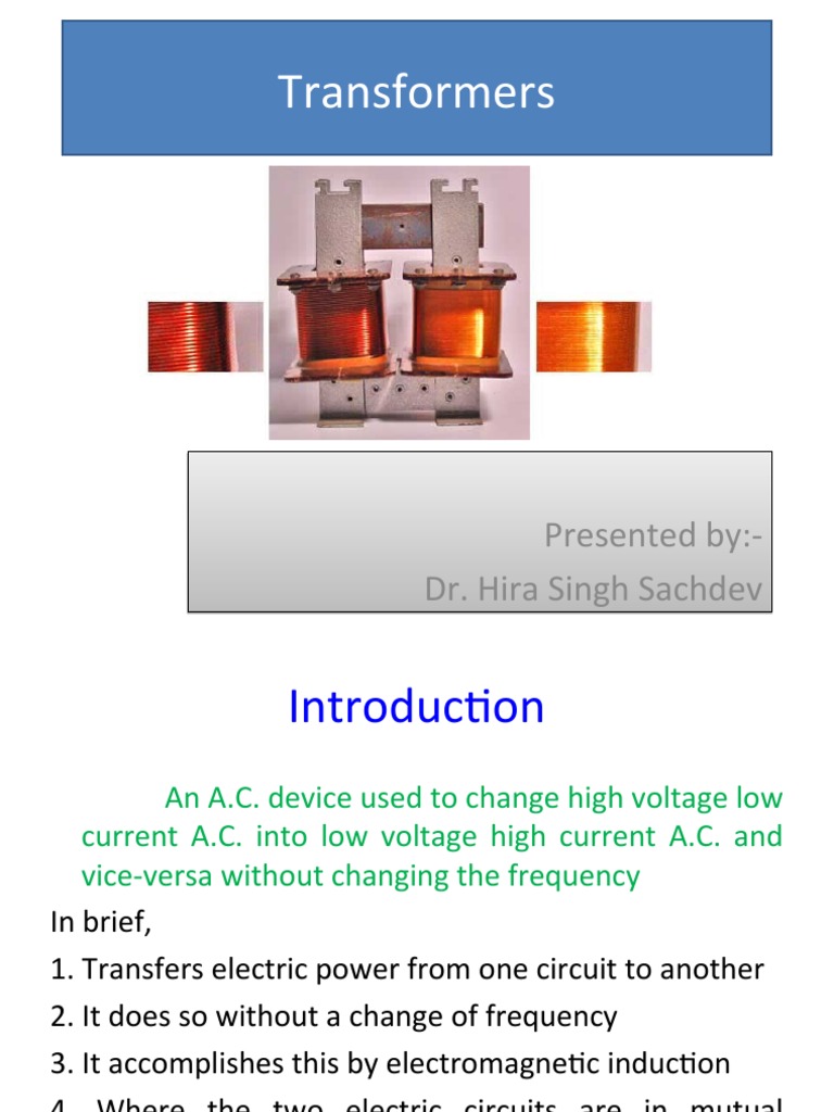Electrical Engineering PDF Transformer Inductor