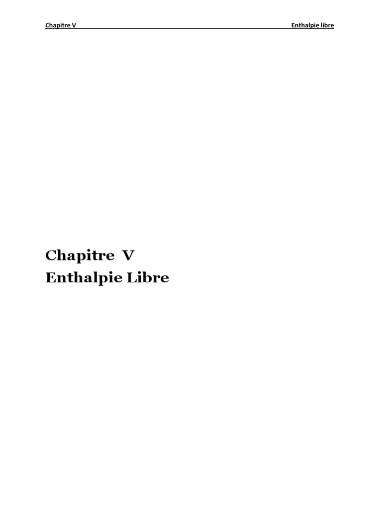 Enthalpie libre et réactions chimiques | PDF | Enthalpie | Enthalpie libre